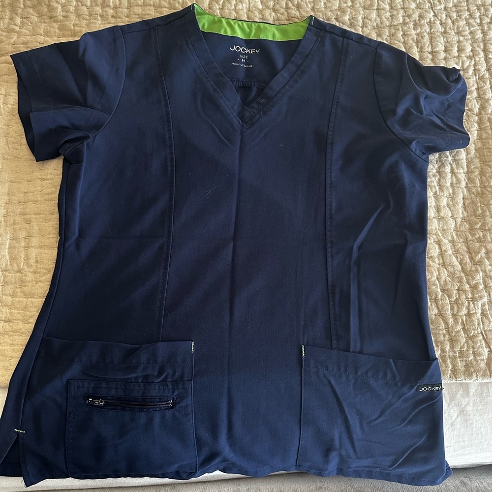 Jockey M navy scrub top